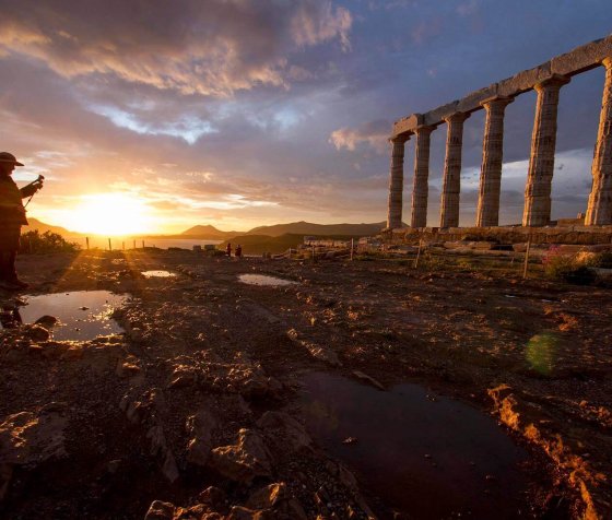 Sunset at Poseidon Temple